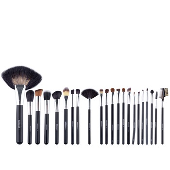 Set pensule makeup, Megaga, cu husa neagra, 22 buc Set pensule makeup, Megaga, cu husa neagra, 22 buc