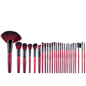 Set pensule makeup, Megaga, cu husa neagra, 26 buc Set pensule makeup, Megaga, cu husa neagra, 26 buc