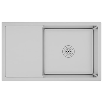Chiuveta de bucatarie manuala cu scurgator vidaXL, Otel inoxidabil, 750 x 440 x 200 mm, Argintiu Chiuveta de bucatarie manuala cu scurgator vidaXL, Otel inoxidabil, 750 x 440 x 200 mm, Argintiu