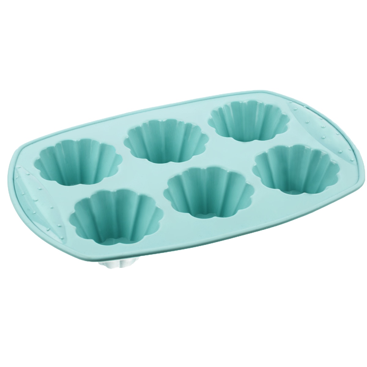 Forma copt briose 6 bucati, awwaline, silicon, turcoaz