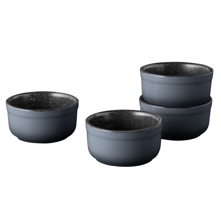 Set 4 ramekin BergHOFF-Gem, 9x4.5 cm , ceramica, negru