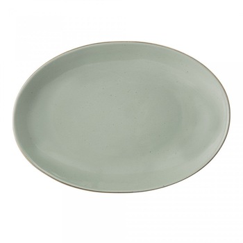 Platou oval, Bloomingville Spring, ceramica, 30,5 cm, verde Platou oval, Bloomingville Spring, ceramica, 30,5 cm, verde