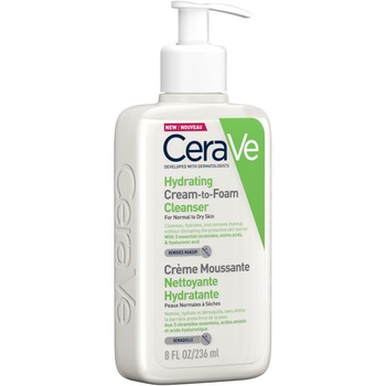Crema de curatare spumanta si hidratanta CeraVe, ten nomal-uscat , 236 ml Crema de curatare spumanta si hidratanta CeraVe, ten nomal-uscat , 236 ml