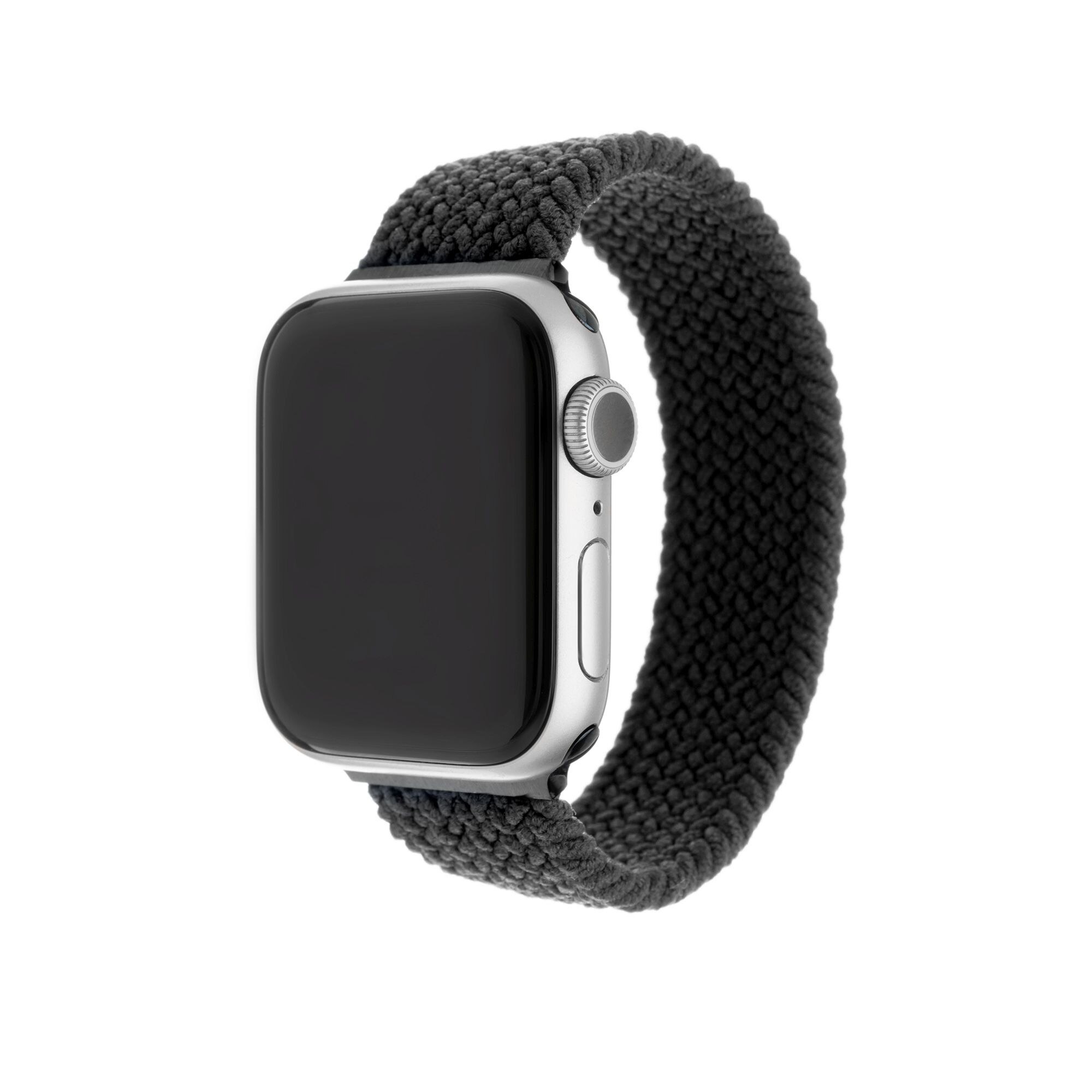Curea Nylon Elastica, Compatibila cu Apple Watch 1/2/3/4, Fixed Nylon Strap, 38/40 mm, dimensiunea L, Negru