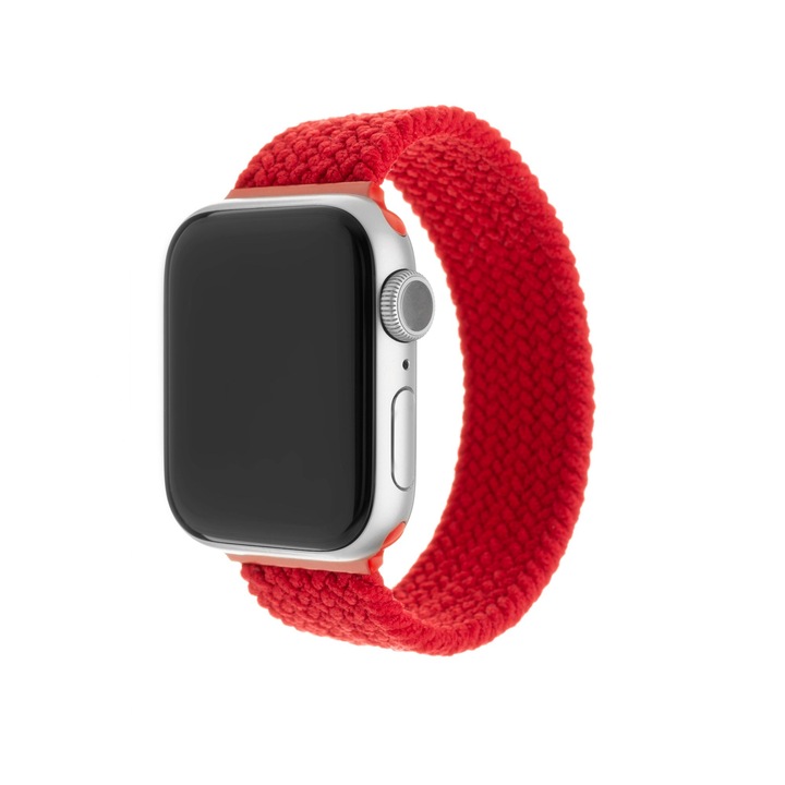 FIXED Elastic Apple Watch 42mm/44mm szíj piros L-es (FIXENST-434-L-RD) (FIXENST-434-L-RD)