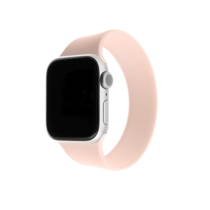 FIXED Elastic Silicone Strap for Apple Watch 42/44/45mm, size S, pink, 224220, Okosóra kiegészítő