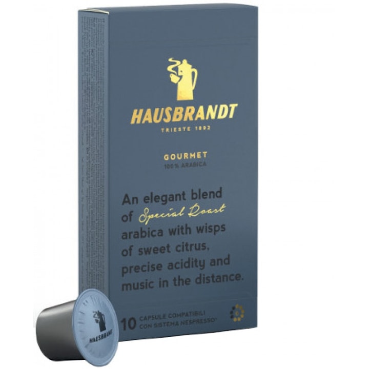 Кафе капсули Hausbrandt Gourmet, 100% Arabica, за система Nespresso, 55 гр., 10 броя