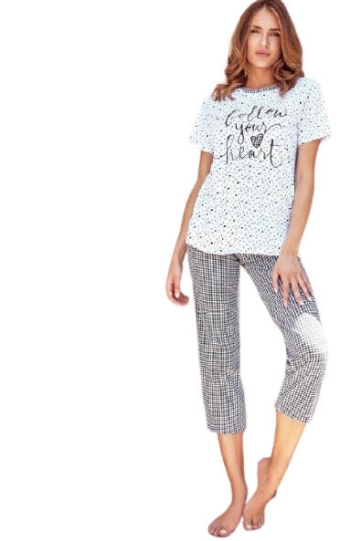 Pijamale dama maneca scurta 33602, Negru