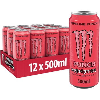 Bautura Energizanta Monster, Pipeline Punch, Doza, 12 x 0.5l Bautura Energizanta Monster, Pipeline Punch, Doza, 12 x 0.5l