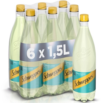 Bautura Carbogazoasa Schweppes, Bitter Lemon, Pet, 6 x 1.5l Bautura Carbogazoasa Schweppes, Bitter Lemon, Pet, 6 x 1.5l