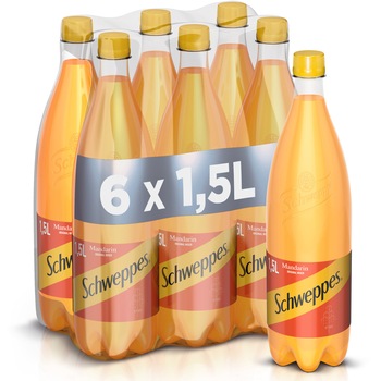 Bautura Carbogazoasa Schweppes, Mandarin, Pet, 6 x 1.5l Bautura Carbogazoasa Schweppes, Mandarin, Pet, 6 x 1.5l