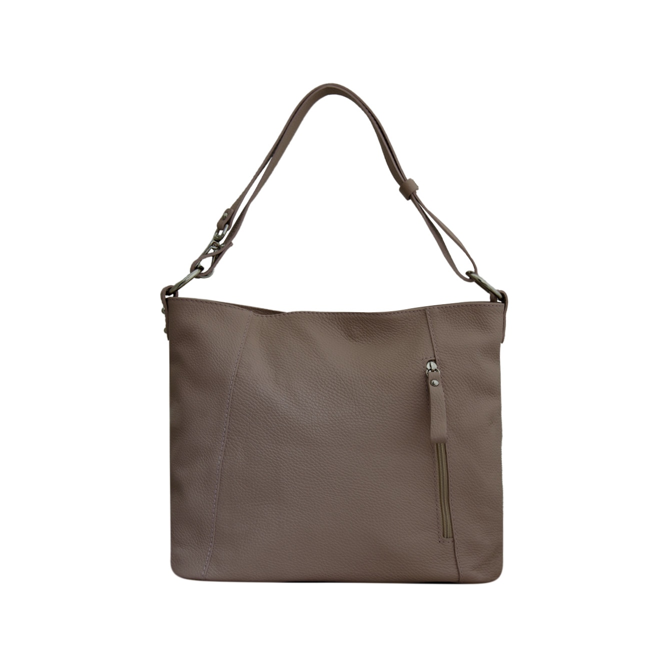Geanta de dama din piele naturala Eva Bags, Angelina roz pudra