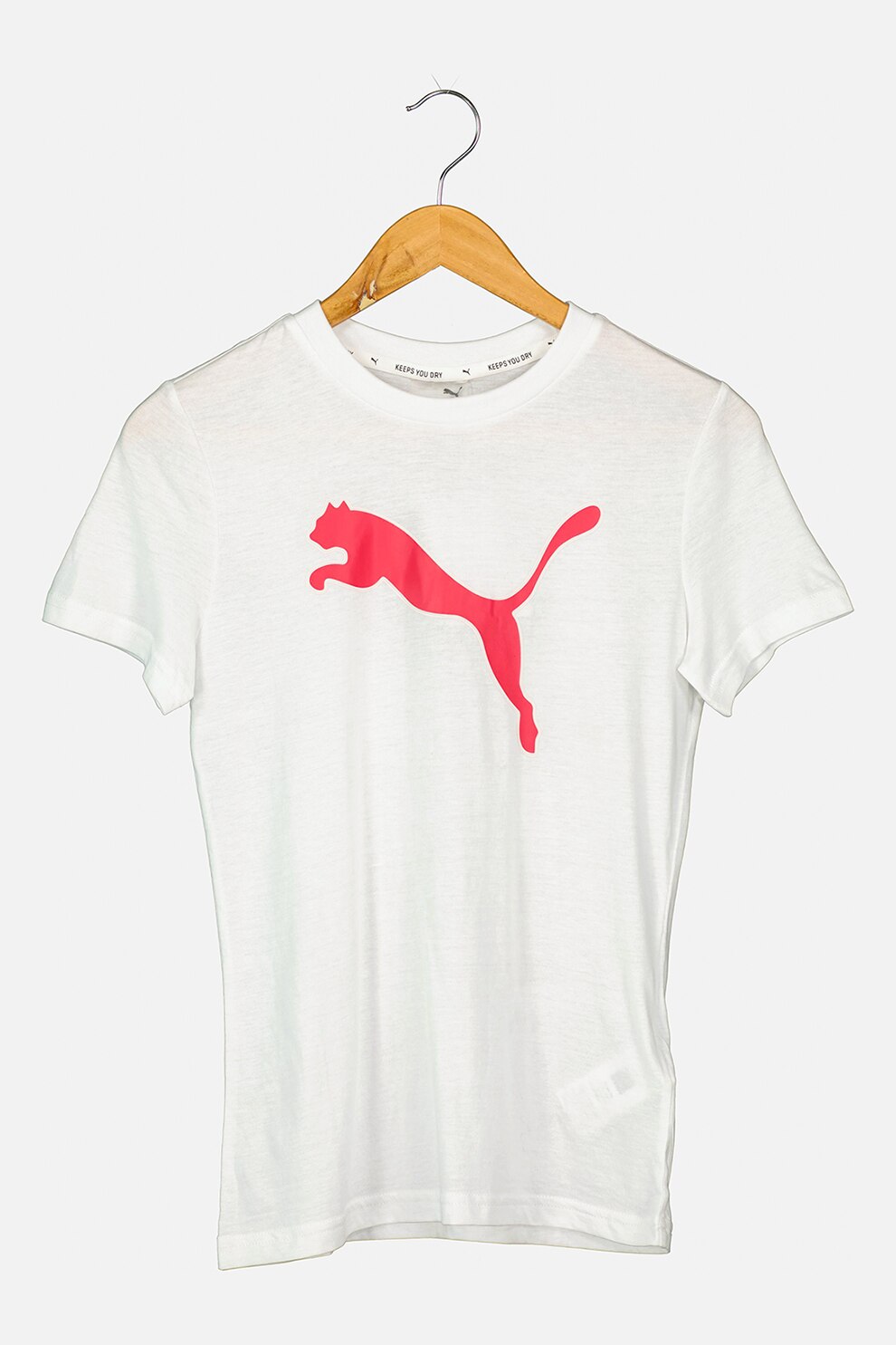 Puma, Tricou din amestec de modal cu tehnologie dryCELL Modern Sports, Alb optic/Fucsia, 176 CM