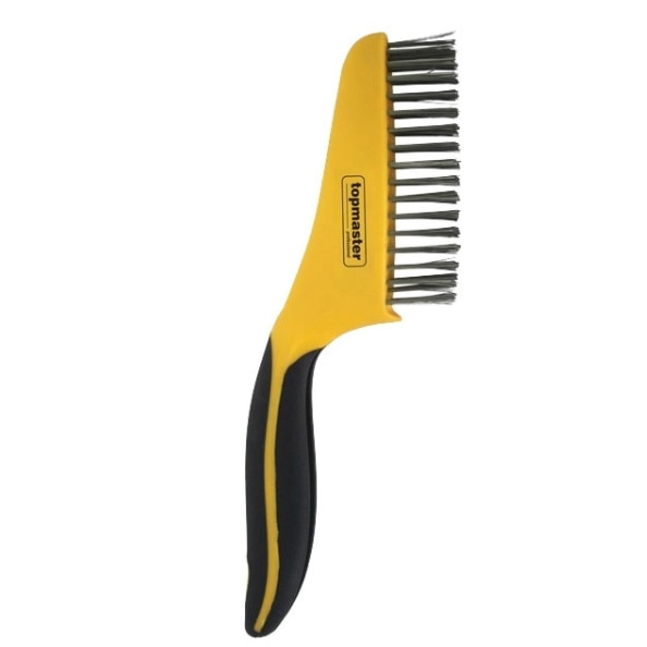 Perie sarma otel 250 mm, 4 randuri, coada cauciuc, TopMaster, 390802