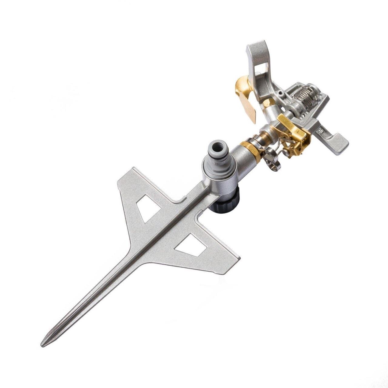 Aspersor pulsatoriu profesional, metalic, cu tarus, 530 mp, Lux, Cellfast