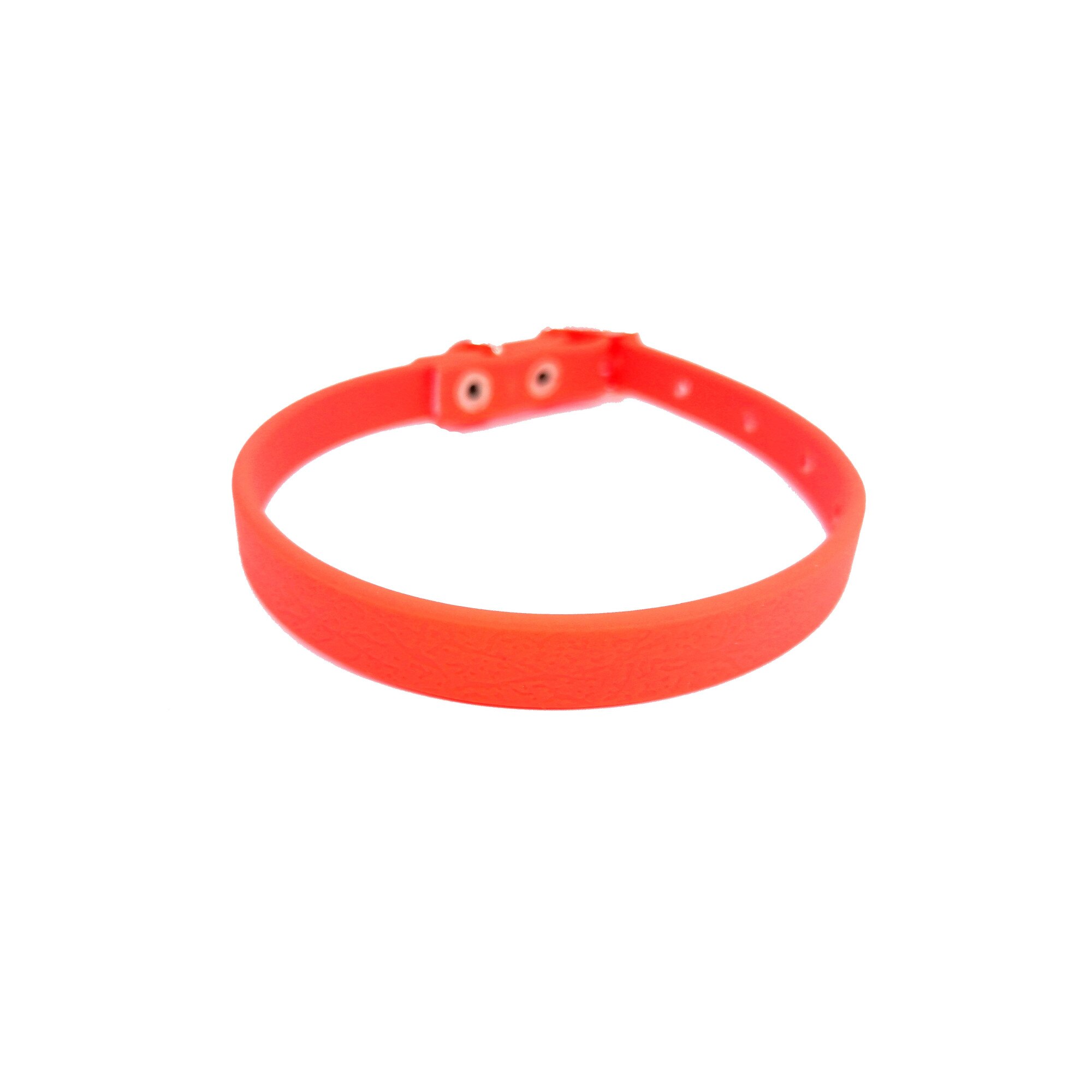 Zgarda din biothane , 10 mm x 31 cm portocaliu