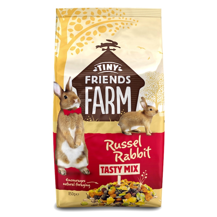 Tiny Friends Farm ízletes keverék Russel nyulaknak, 850 g
