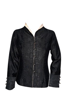 Sacou dama, stil chinezesc, Negru Sacou dama, stil chinezesc, Negru