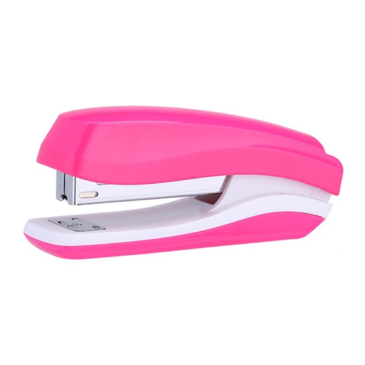 Телбод за хартия Deli Rio 350, 24/6 и 26/6, 25 листа, Пластмаса, Розов