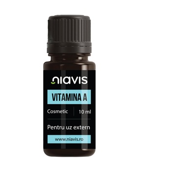 Ulei cosmetic, Vitamina A, Niavis, Antirid, Hidratant, Cicatrizant, 10 ml Ulei cosmetic, Vitamina A, Niavis, Antirid, Hidratant, Cicatrizant, 10 ml