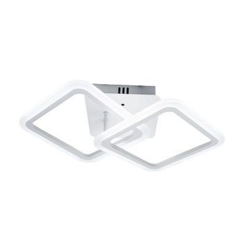 Lustra LED cu telecomanda, 2.4 GHz, intensitate reglabila, lumina calda/neutra/rece, alb, acril exterior, 24W Lustra LED cu telecomanda, 2.4 GHz, intensitate reglabila, lumina calda/neutra/rece, alb, acril exterior, 24W