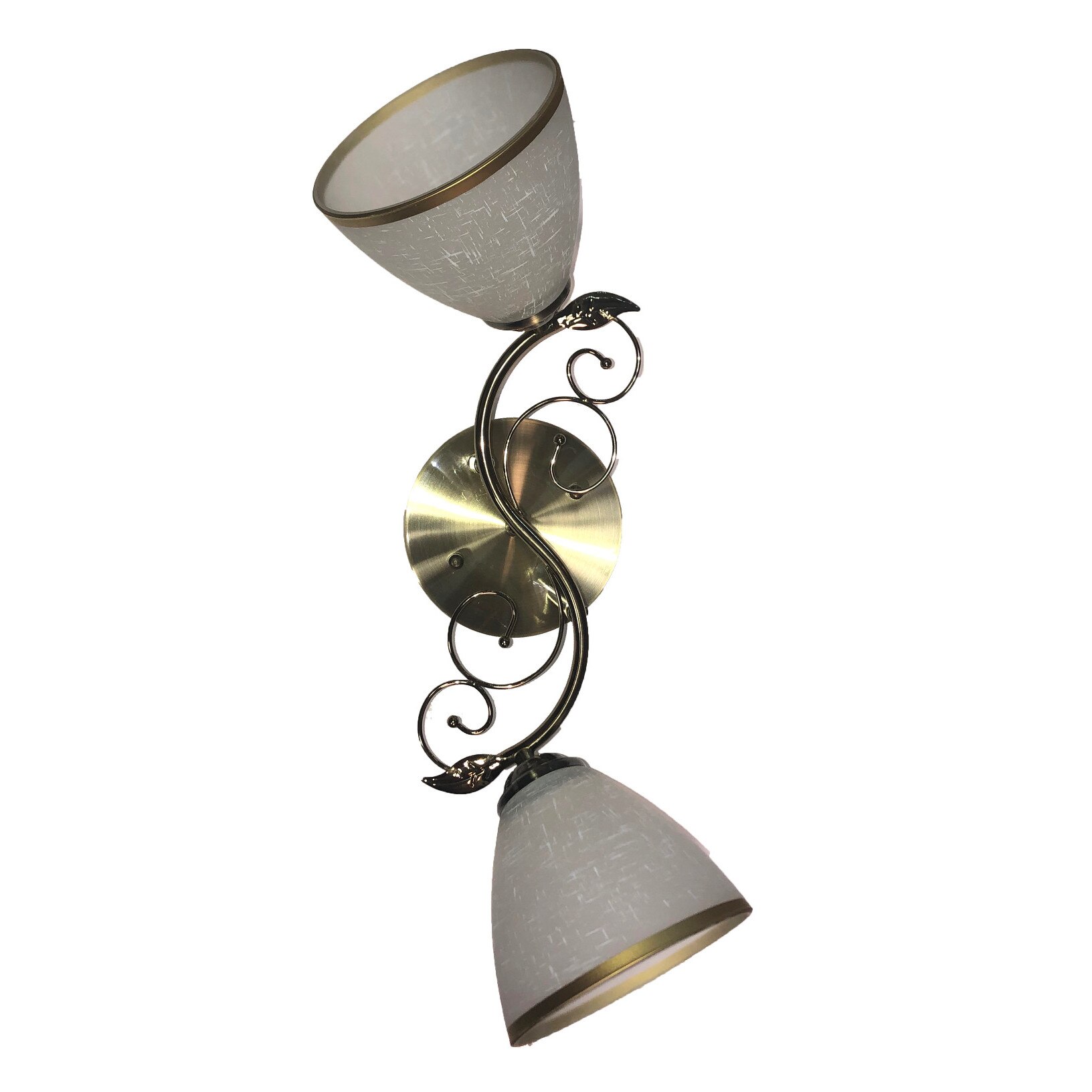 Candelabru NG 2728 Sence E27, 2x40W, 220V, auriu/alb