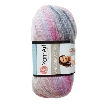 Fir Textil YarnArt Angora Active 848, pentru crosetat si tricotat, acril, multicolor, 500 m Fir Textil YarnArt Angora Active 848, pentru crosetat si tricotat, acril, multicolor, 500 m