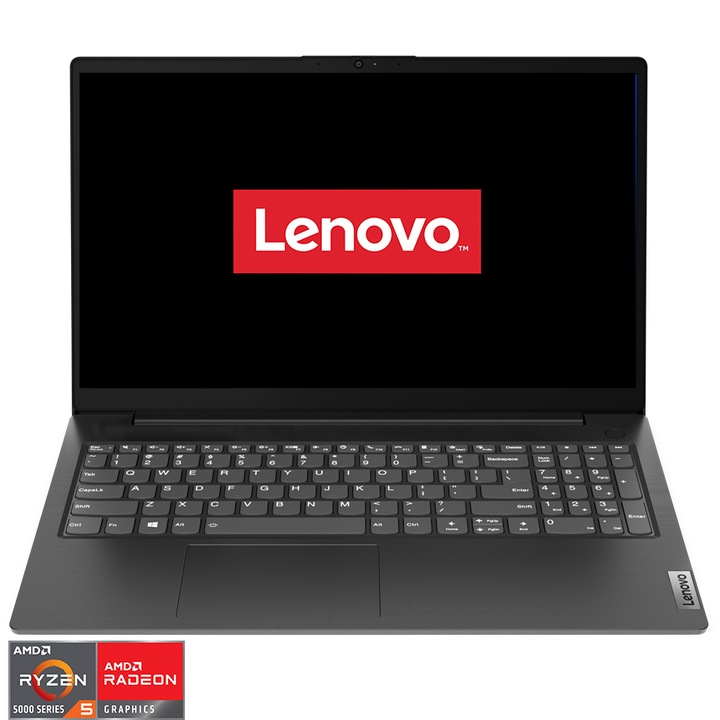 Лаптоп Lenovo V15 G2 ALC, AMD Ryzen™ 5 5500U, 15.6", Full HD, RAM 8GB, 256GB SSD, AMD Radeon™ Graphics, No OS, Black