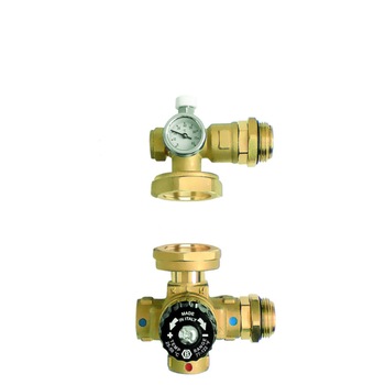 Grup de amestec incalzire in pardoseala pentru colectori 1”, pentru pompe cu distanta intre racorduri de 130 mm Grup de amestec incalzire in pardoseala pentru colectori 1”, pentru pompe cu distanta intre racorduri de 130 mm