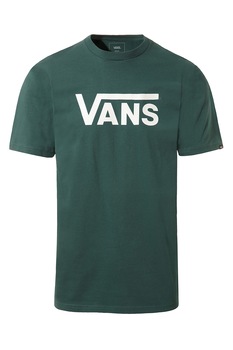 Vans, Tricou cu imprimeu logo Classic, Verde/Alb, S Vans, Tricou cu imprimeu logo Classic, Verde/Alb, S