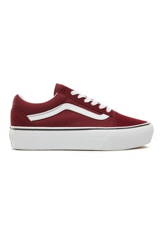 Vans, Pantofi sport flatform din material textil si piele intoarsa Old Skool Vans, Pantofi sport flatform din material textil si piele intoarsa Old Skool