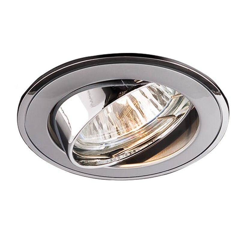 Spot incastrat 70007, GU10, orientabil, crom perlat