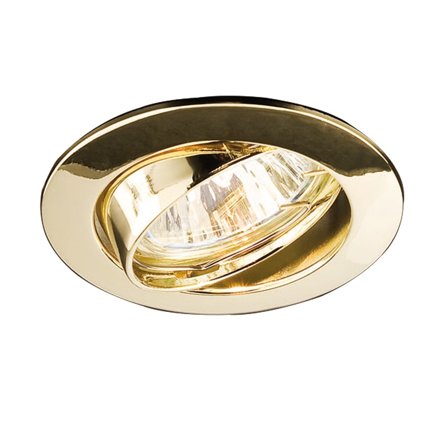 Spot incastrat 70003, GU10, orientabil, alama lustruita