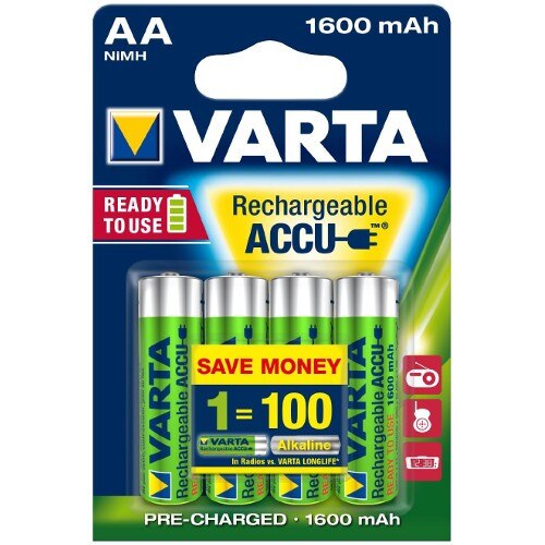 Set VARTA 4 Acumulatori AA 1600 mAh Ready to Use
