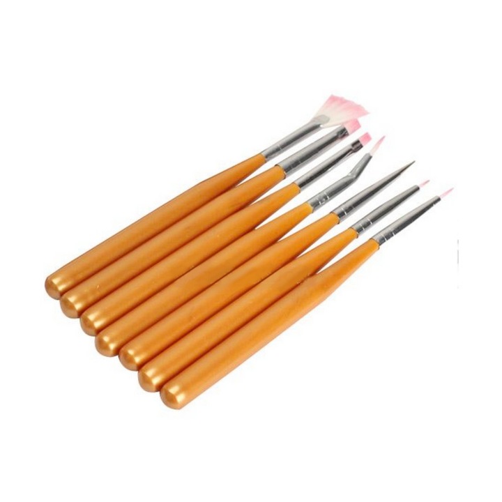 Set 7 Pensule Manichiura Nail Art - Maro