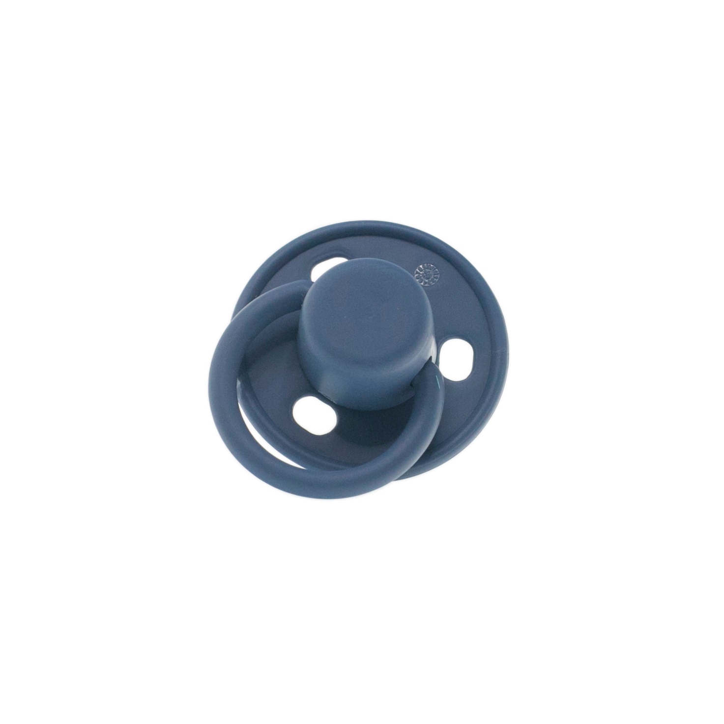 Suzeta latex rotunda Minut Baby, 12+, albastru petrol