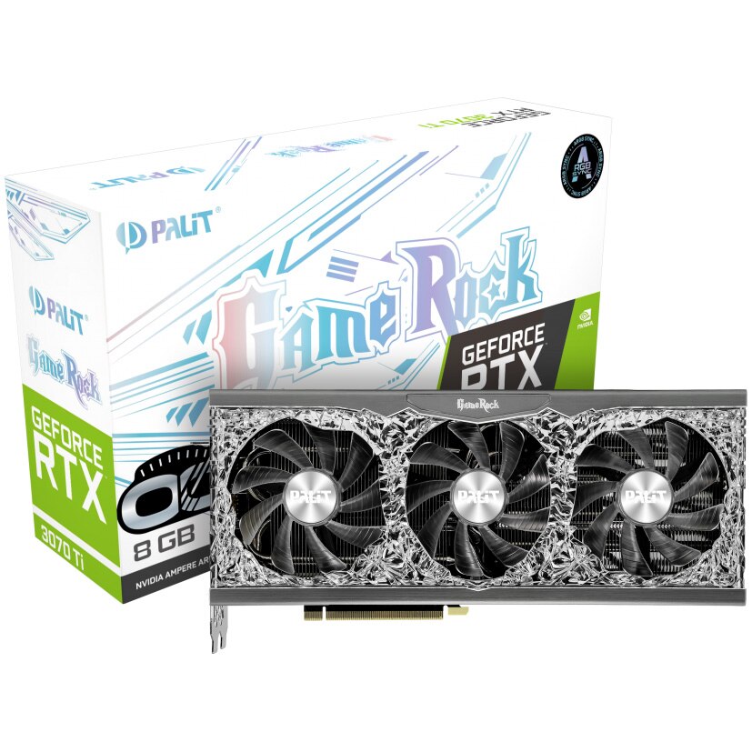 Placa video Palit GeForce® RTX™ 3070 Ti GameRock OC LHR, 8GB