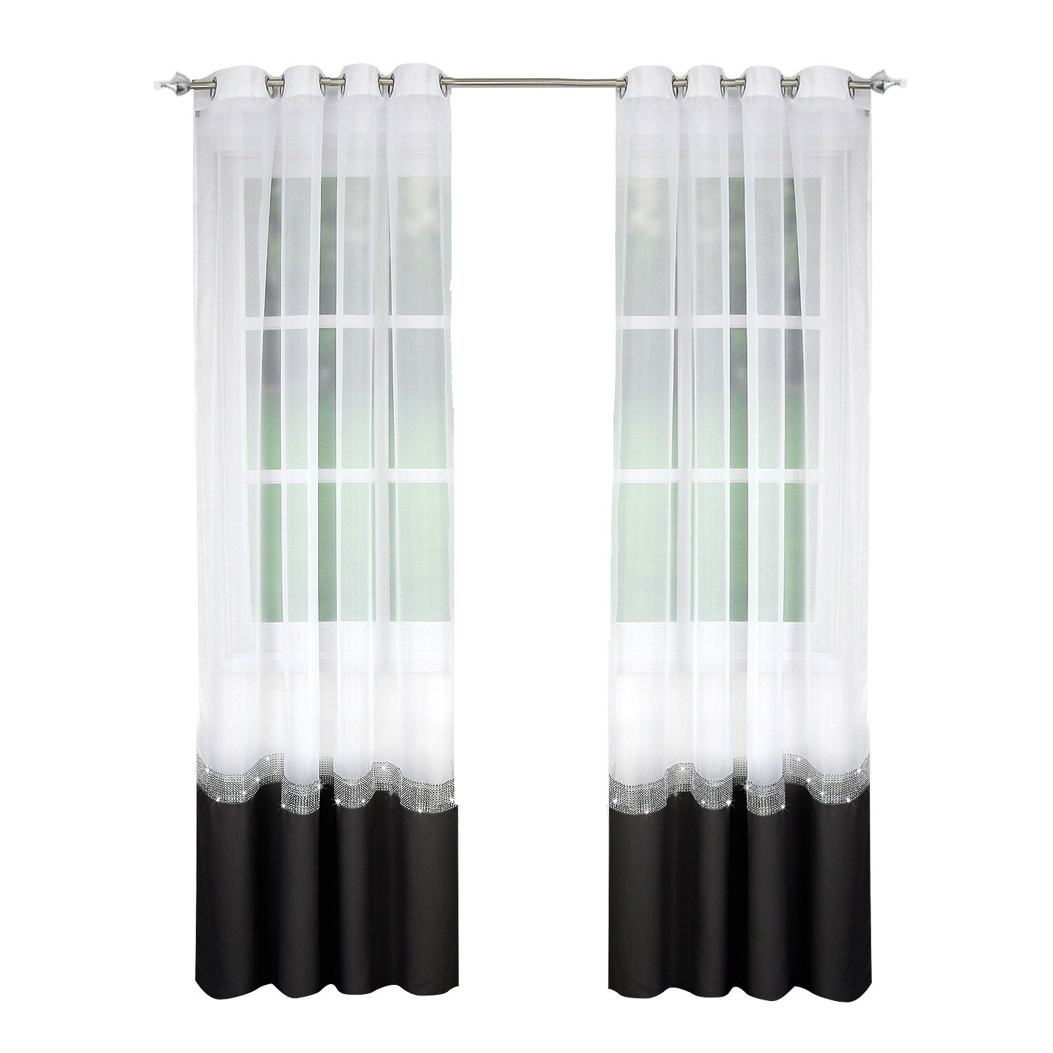 Draperie Imola , 145x250 cm, Negru