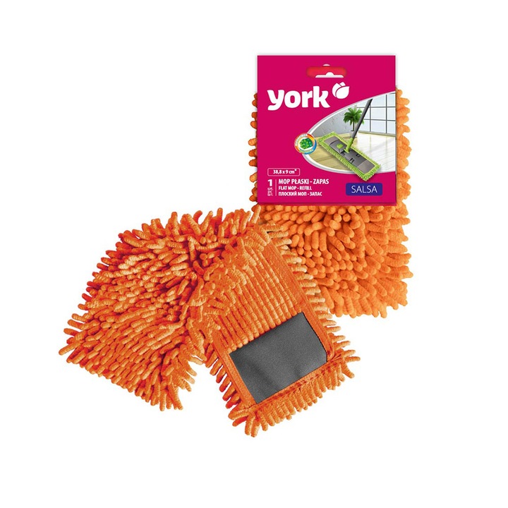 Rezerva mop, York, Microfibra, Portocaliu