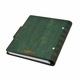 Agenda A5 din lemn personalizata, Verde, Piksel, Absolvire, Profesori, Invatatori, 100 pagini si pix din lemn inclus