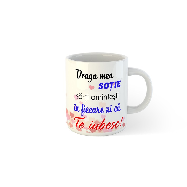 Cana alba personalizata Draga mea Sotie, Ceramica, 330 ml, Pop RaduDaniel II