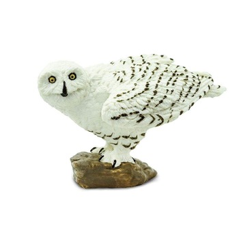 Figurina - Wildlife Animal - Snowy Owl, Albastru, 4 cm Figurina - Wildlife Animal - Snowy Owl, Albastru, 4 cm