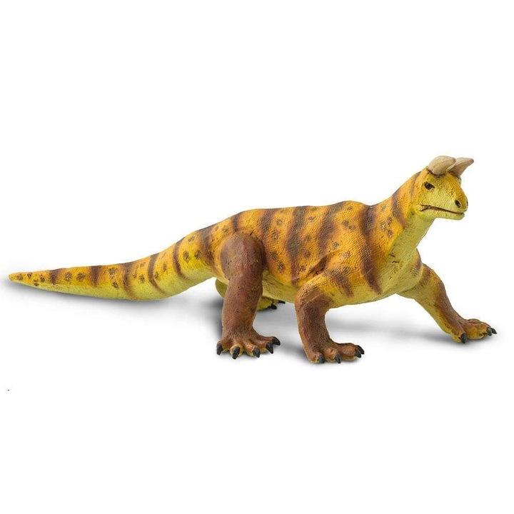 Figurina - Shringasaurus Dinosaur, Portocaliu, 5 cm