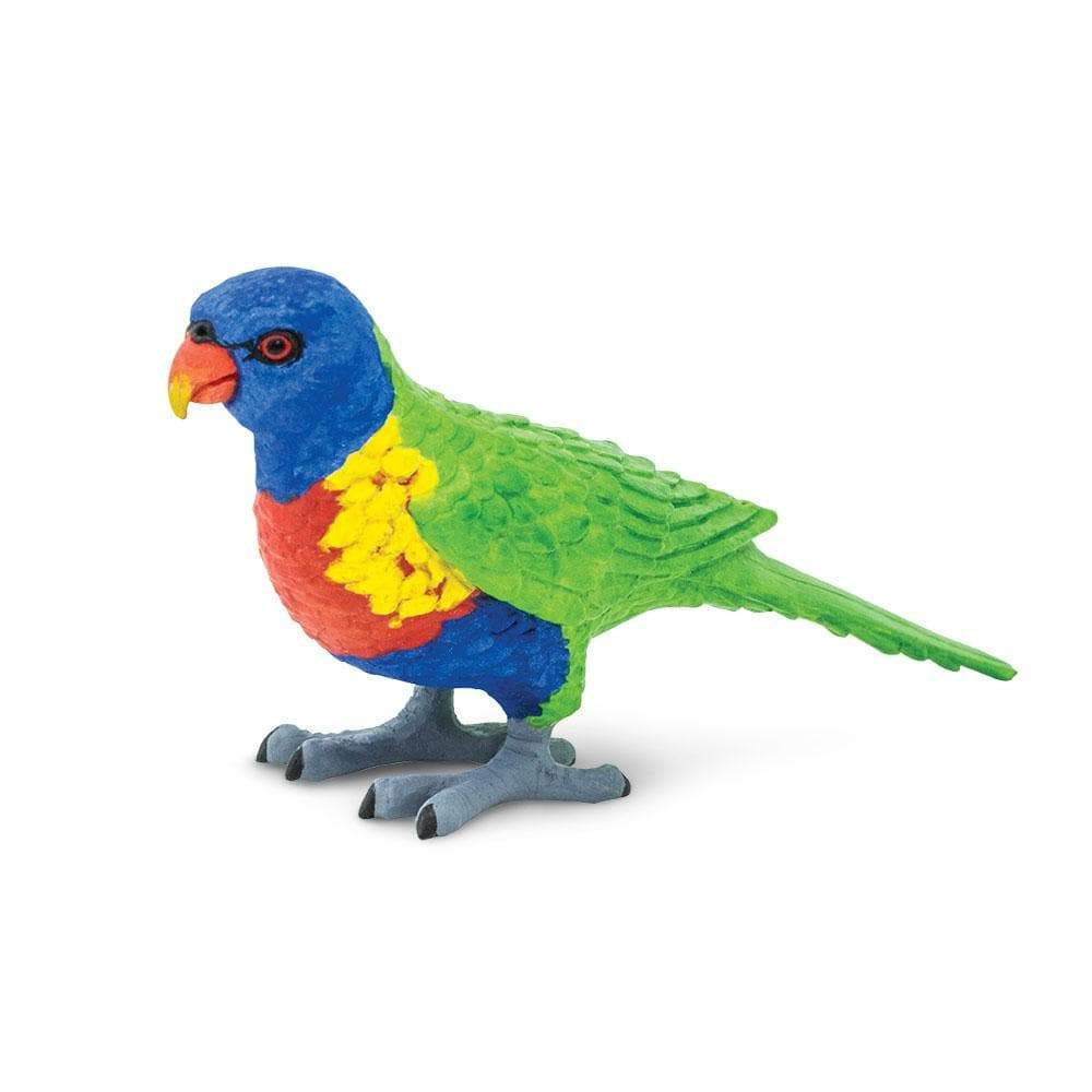 Figurina - Wildlife Animal - Lorikeet, Verde, 4 cm
