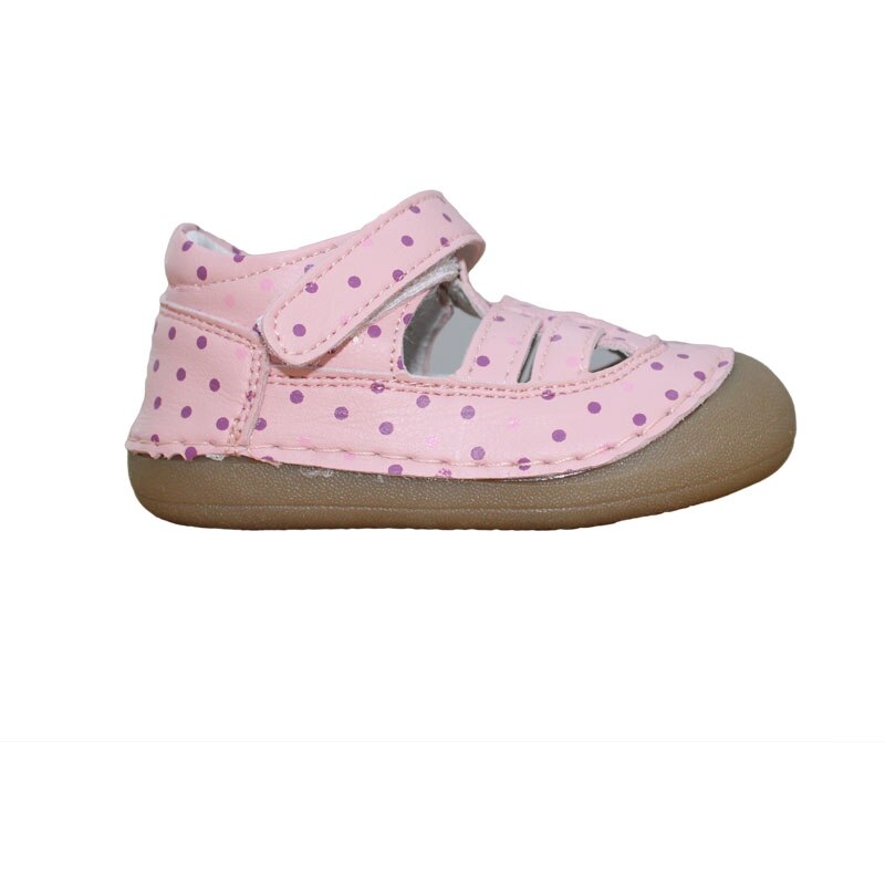 Pantofi copii cu talpa moale din piele Truffi A3310, Roz