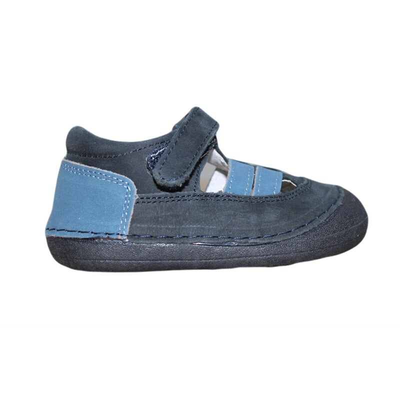 Pantofi copii cu talpa moale din piele Truffi A3310, Bleumarin/Albastru