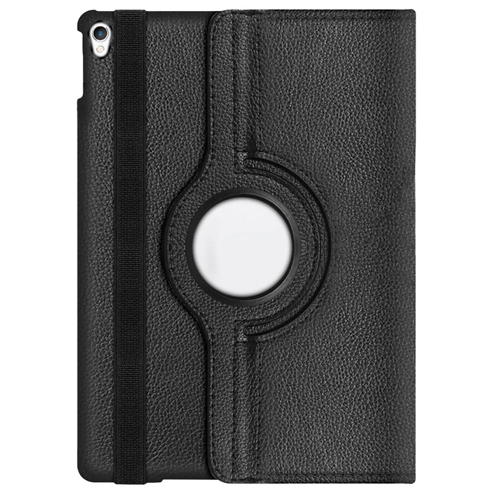 Husa de protectie tableta 360 ° pentru Apple iPad Pro 10.5 (2017), Piele ecologica, Negru