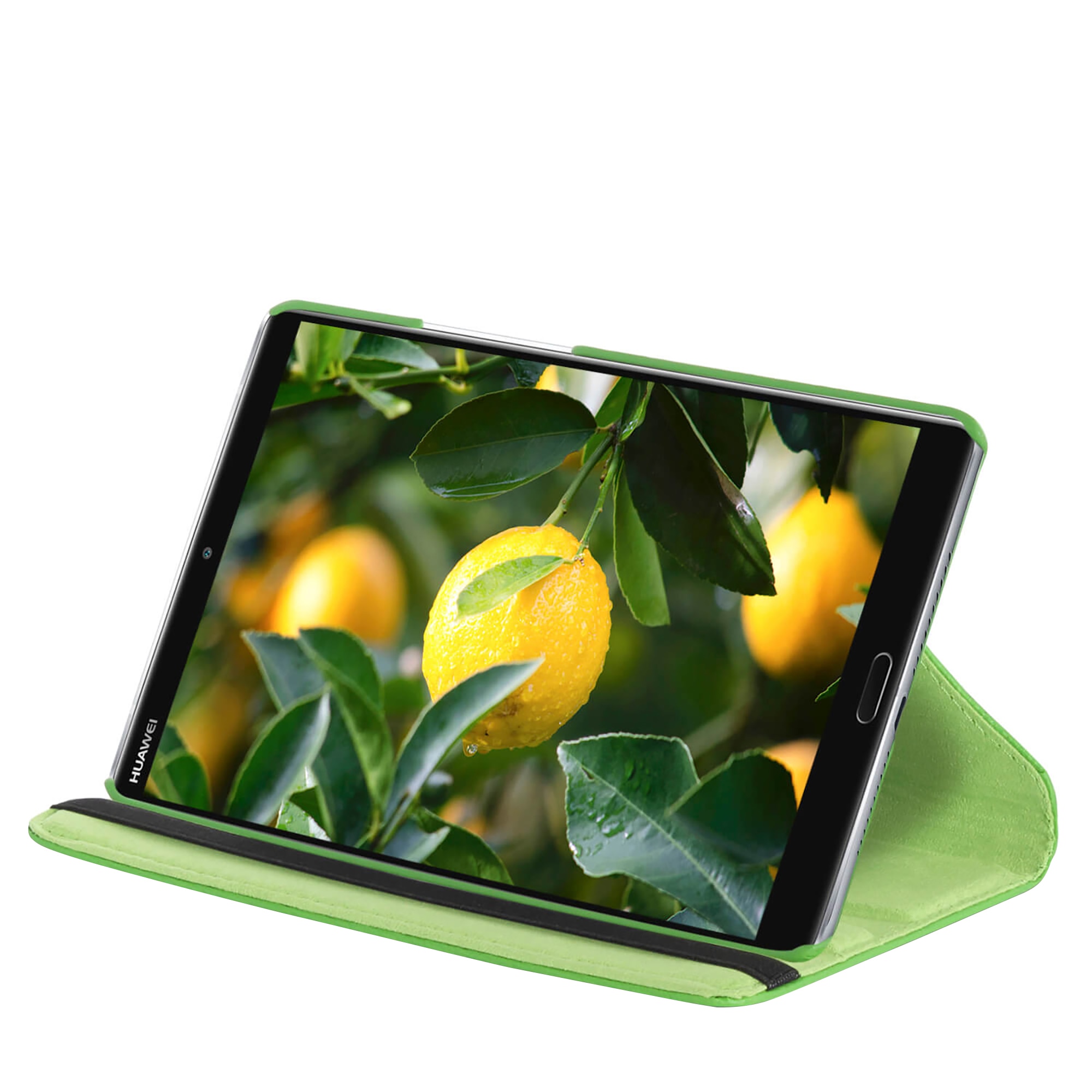 Husa de protectie tableta 360 ° pentru Huawei MediaPad M5 8, Piele ecologica, Verde