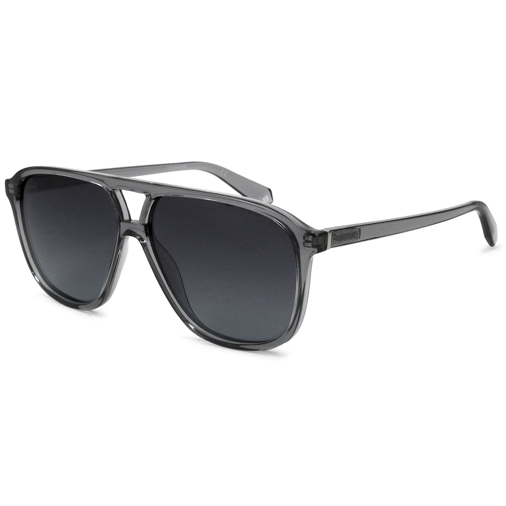 Ochelari de soare barbati Polaroid Aviator Crystal Grey/Smoke Degrade Polarized PLD6097/S KB7/WJ