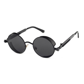 Ochelari de soare Unisex Rotunzi Nevermore® Steampunk Cronic UV400 Negru Ochelari de soare Unisex Rotunzi Nevermore® Steampunk Cronic UV400 Negru